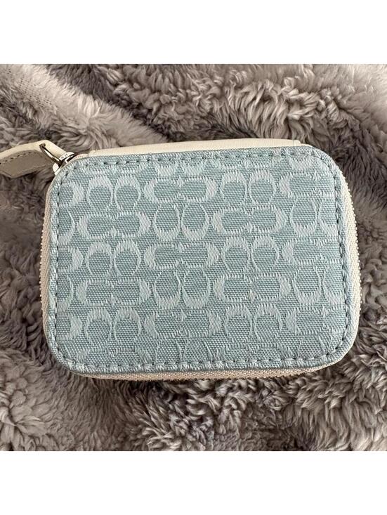 Coach Accessories - Vintage & very rare COACH 3 pill case. Light Blue Monogram "C". Size is 4" X 3".